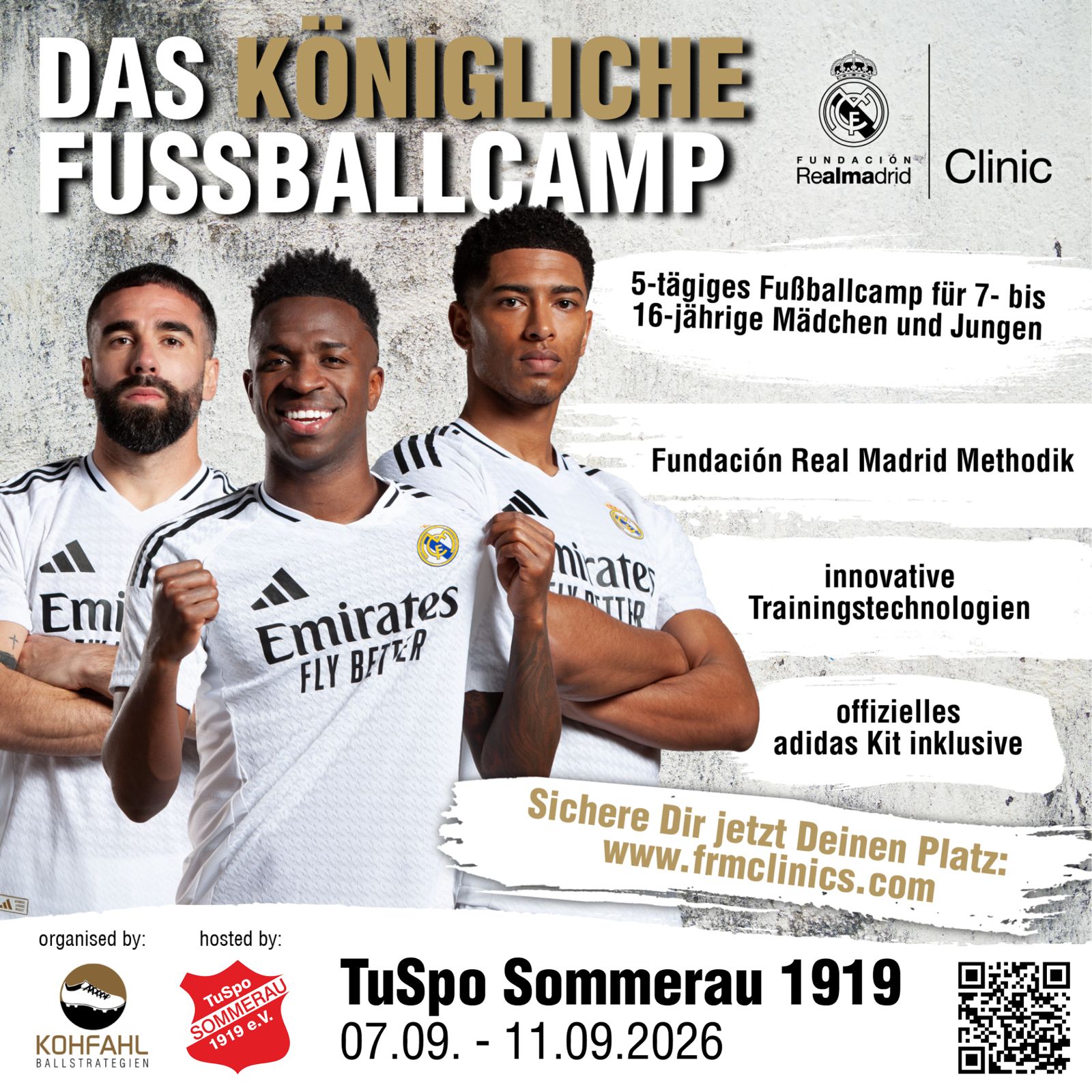 Königliches Fussballcamp 2026 Vorverkauf